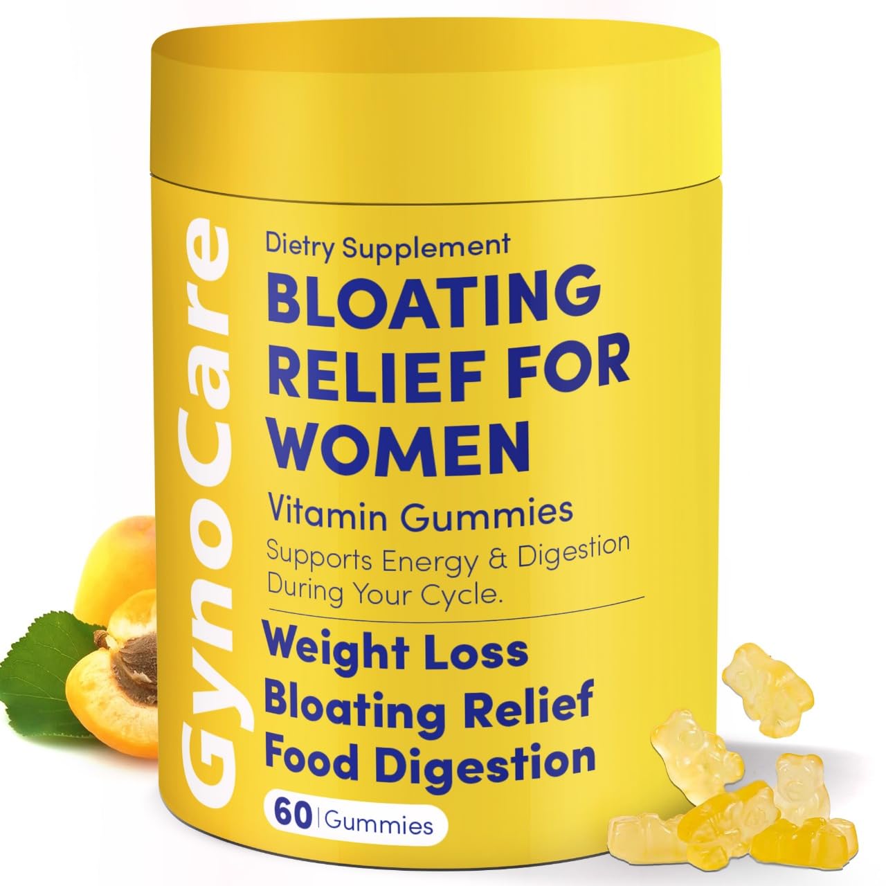 Terramed Just Think Comfort Bloating Relief for Women Debloating for Women | Supports Period Bloat, Digestion & Water Weight Balance | Helps Before & During Your Cycle | 60 Vegan Gummies, 8 oz