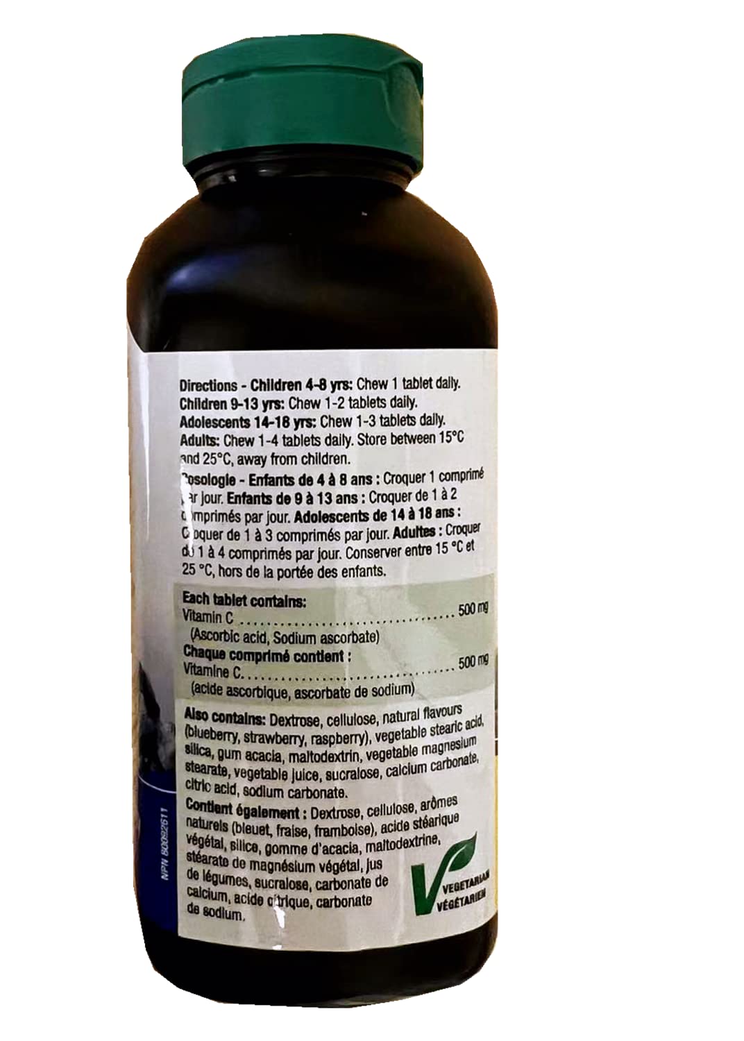 Jamieson Vitamin C with Wild Blueberry 500 mg Tablets, 120-count