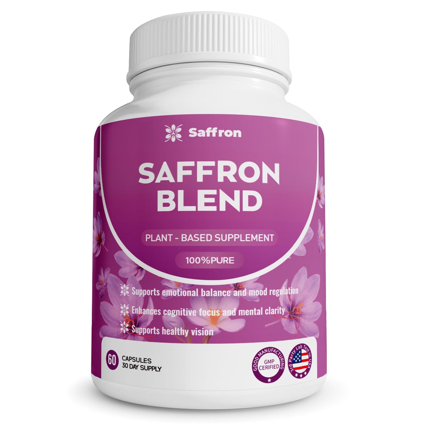 ZonaVitalis Saffron Supplements for Mood, Energy & Vision Support Capsule 60 Count