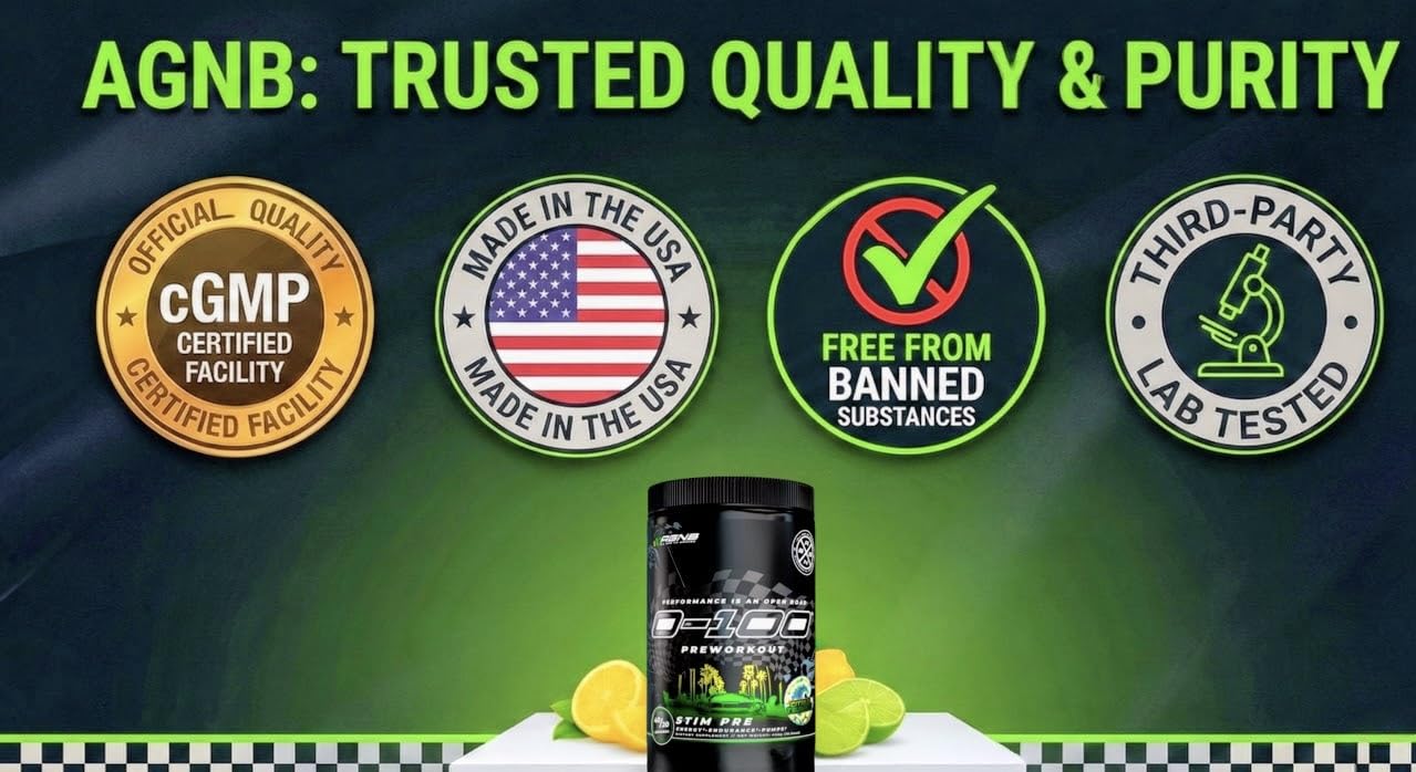 All Gas No Brakes Supplements 0-100 Pre Workout Powder, 16 Servings