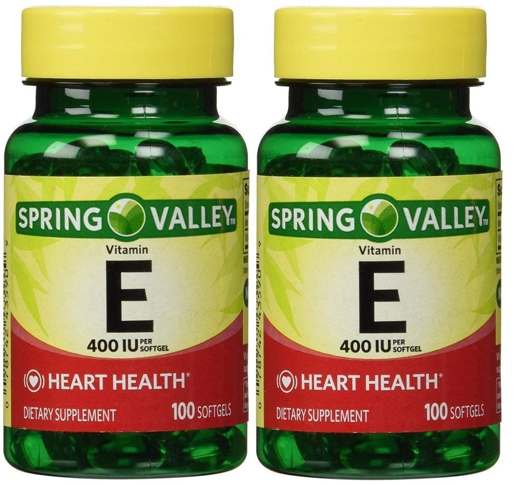 Spring Valley Vitamin E 400 IU Softgels, 2 Pack