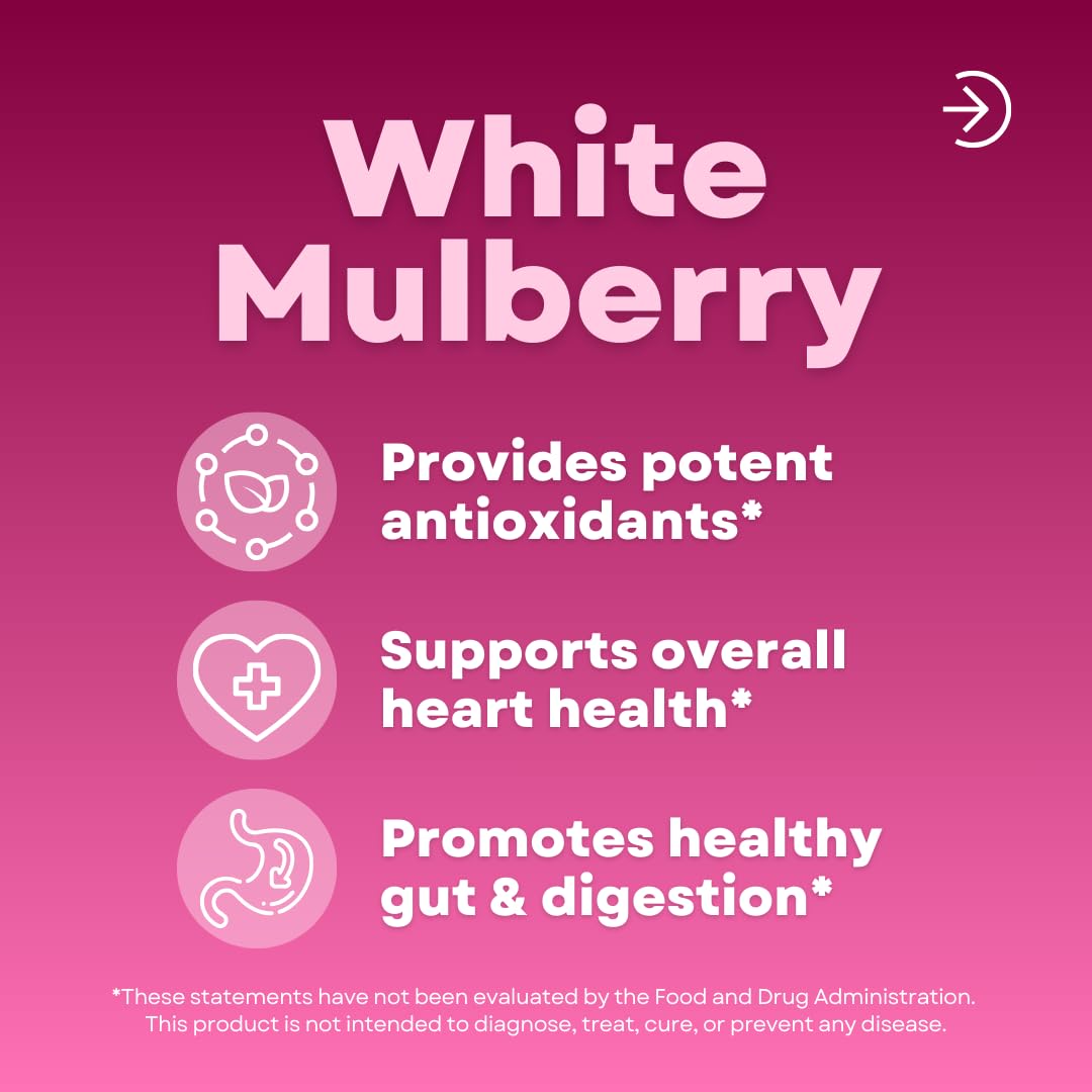 Vitapia White Mulberry Leaf Extract 1000mg (12:1 Morus Alba Extract) Antioxidant, Heart Health, Overall Metabolism Support, 180 Veggie Capsules