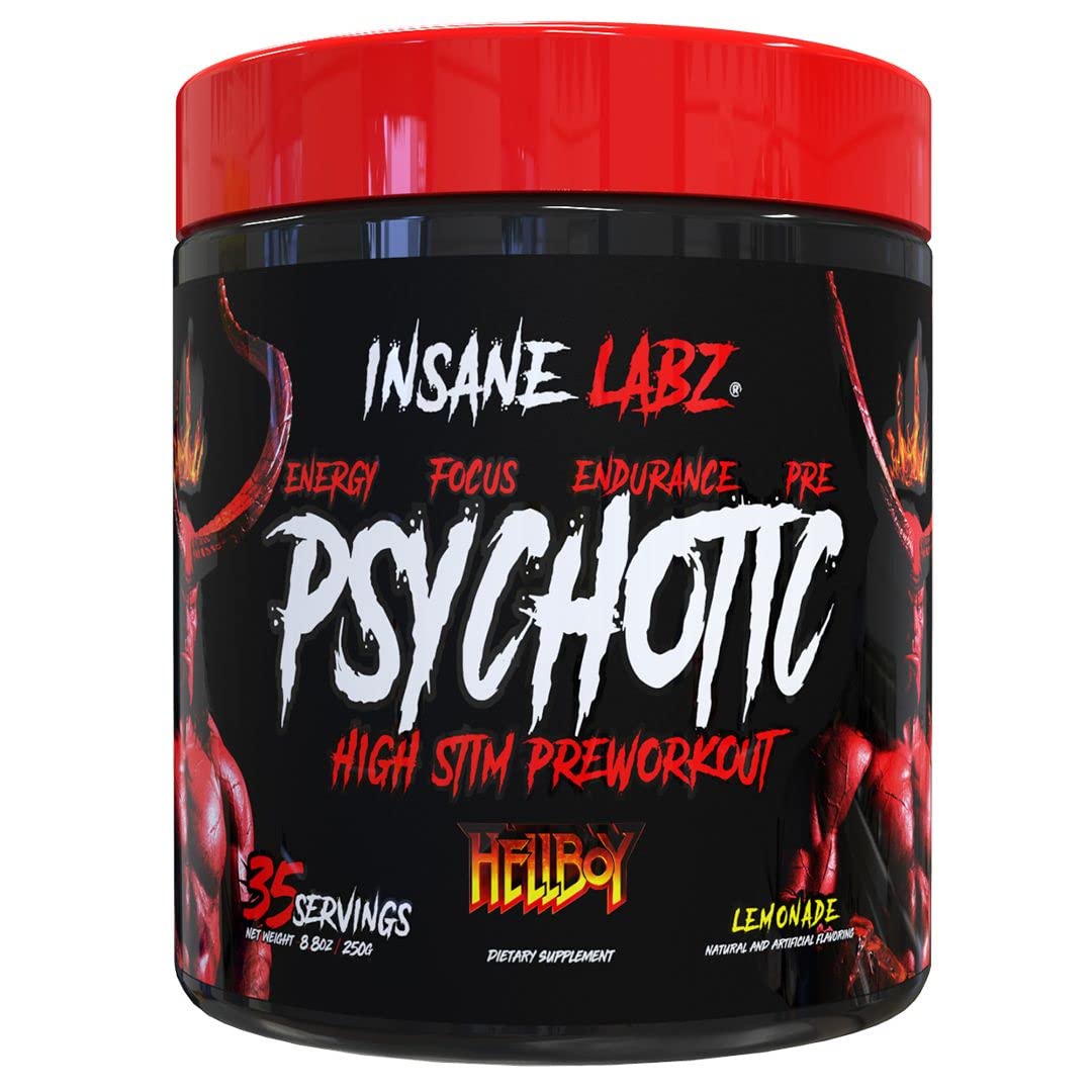 Insane Labz Hellboy Bundle, Psychotic Hellboy Pre Workout and Insane Amino BCAA Powder, 16.1
