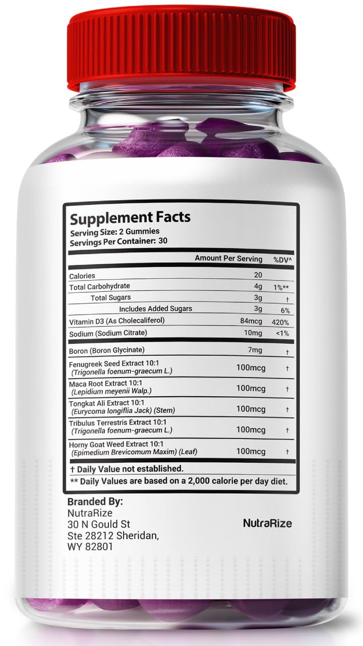 NutraRize Vital Surge Testo Gummies 120 Gummies