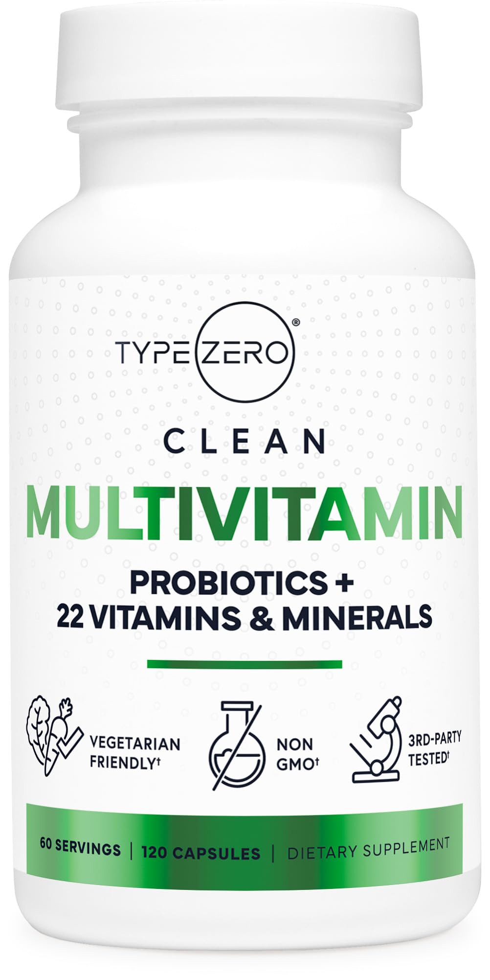 Type Zero Multivitamin Capsules 120 Count