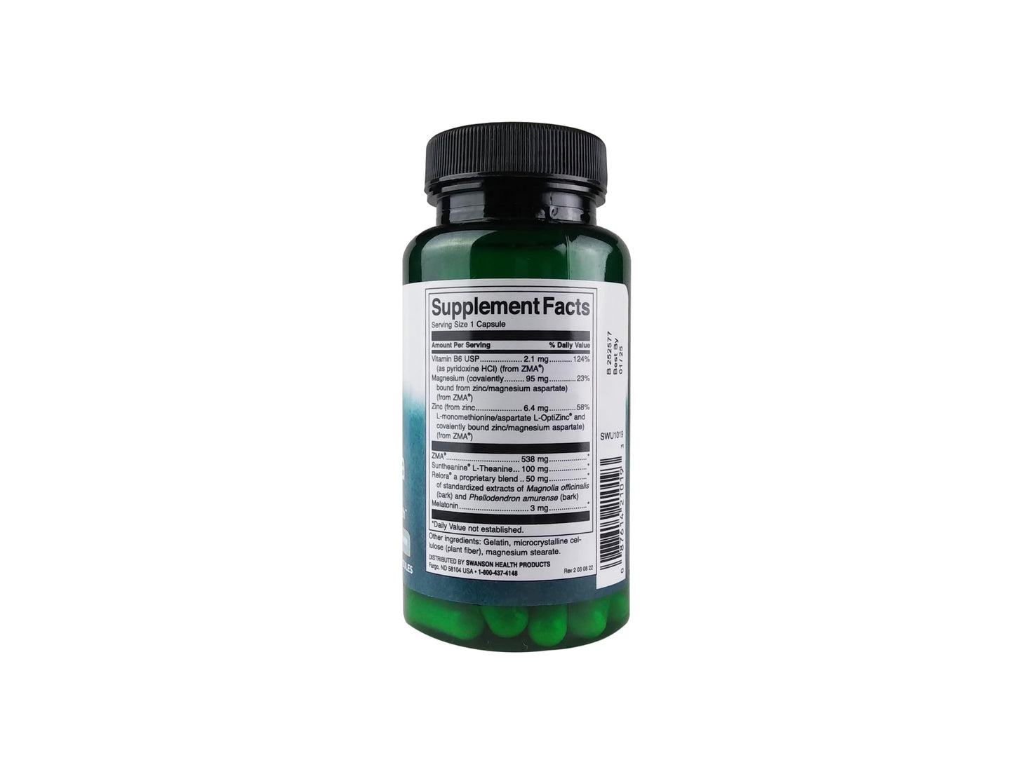 Swanson Sleep FRM W/L-THEANINE&MELATONIN Capsule, 60 Count