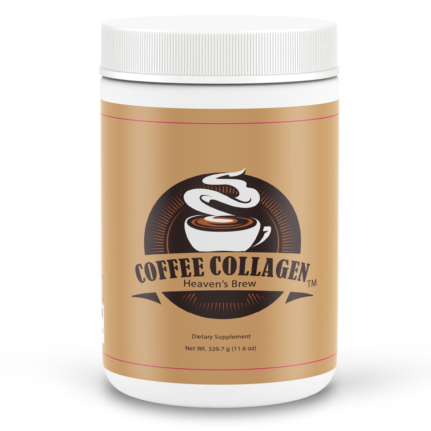 Heaven's Brew Hydrolyzed Bovine Peptide Coffee Flavored Collagen for Men & Women - Colageno - Hair, Skin, Nail & Joint Support & with Vitamin C from Acerola Fruit & B12 - without Dairy Or Added Sugar - 11.6 oz Powder