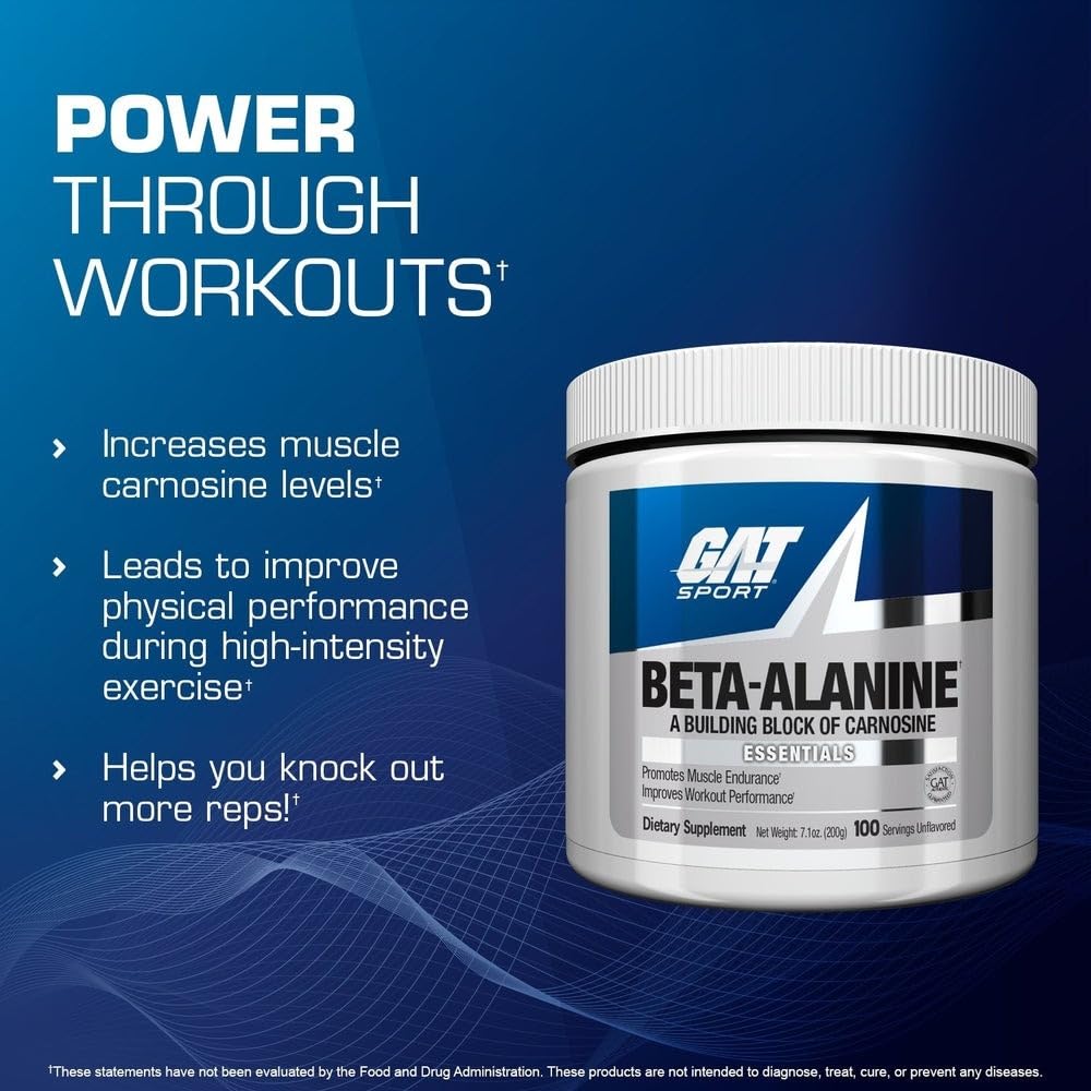GAT SPORT Beta Alanine Supplement Powder 7.05 oz