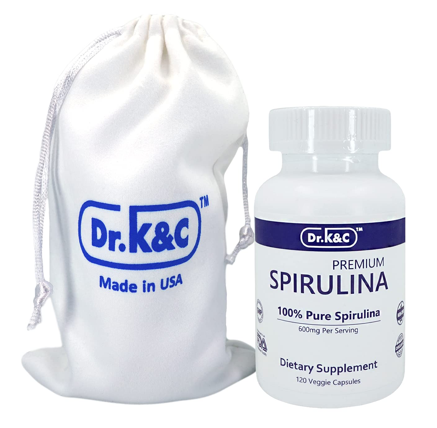 Dr.K&C Organic Spirulina Superfood Supplement Capsules 120