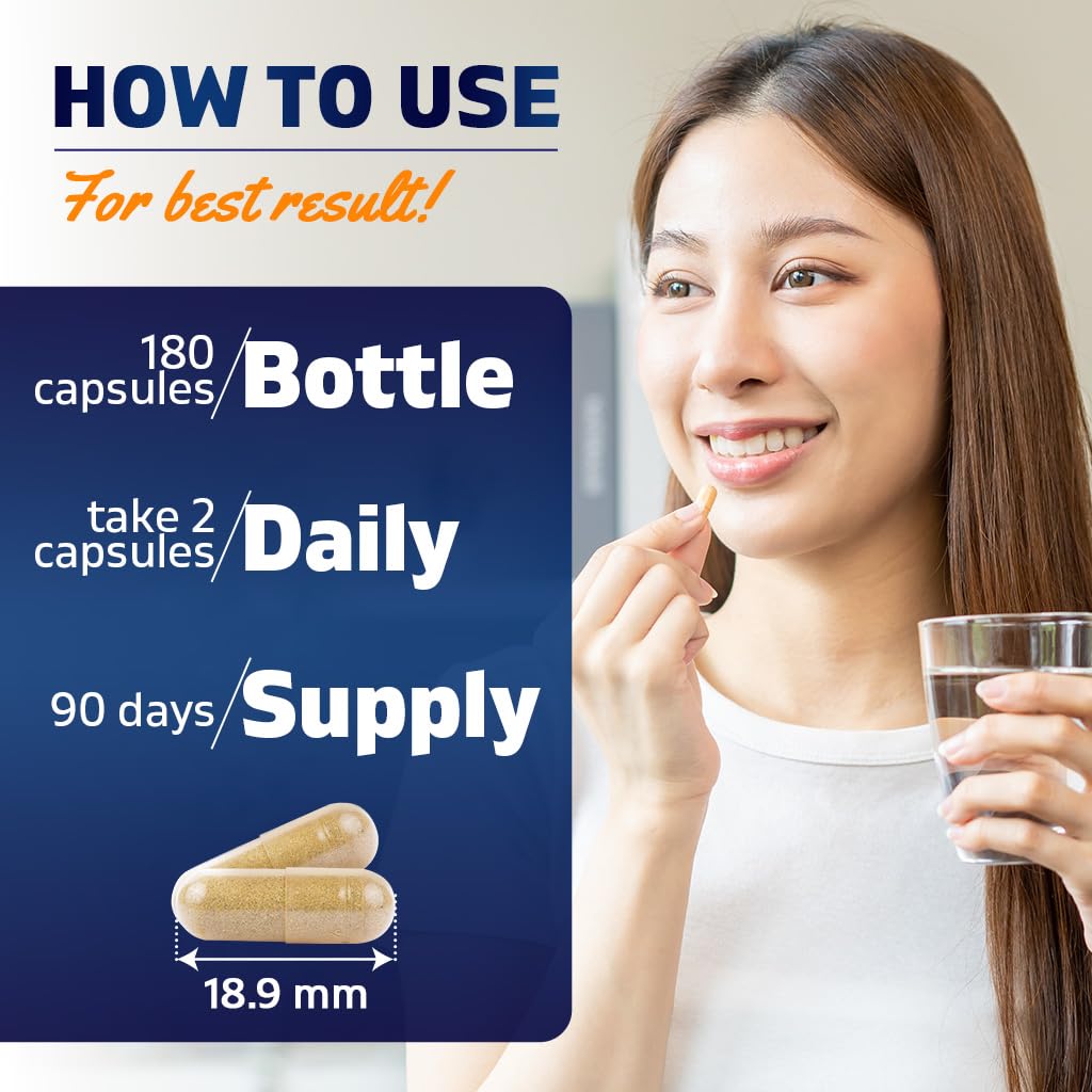 Vitamatic Bacopa Monnieri 10:1 Plant-Based Botanical Extract Capsules 180 Count