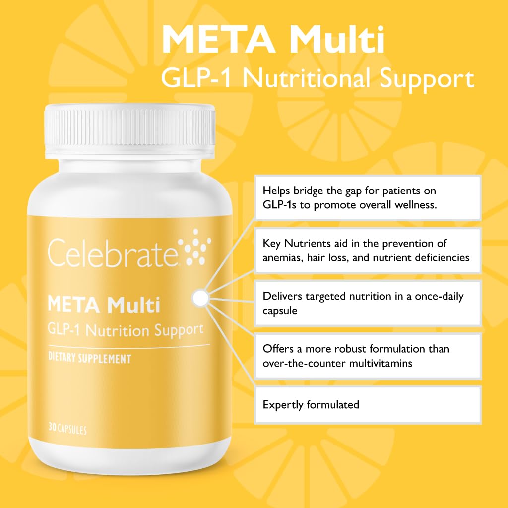 Celebrate Bariatric Supplements META Multi GLP-1 Multivitamin Weight Support 30 Capsules