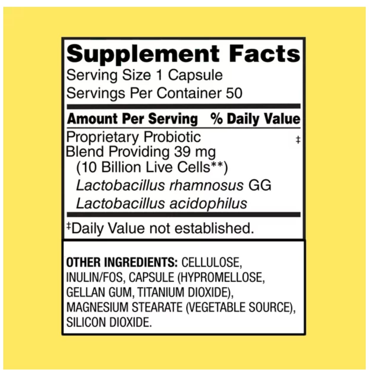 VOZRO Probiotic Supplement Capsule, 50 Count