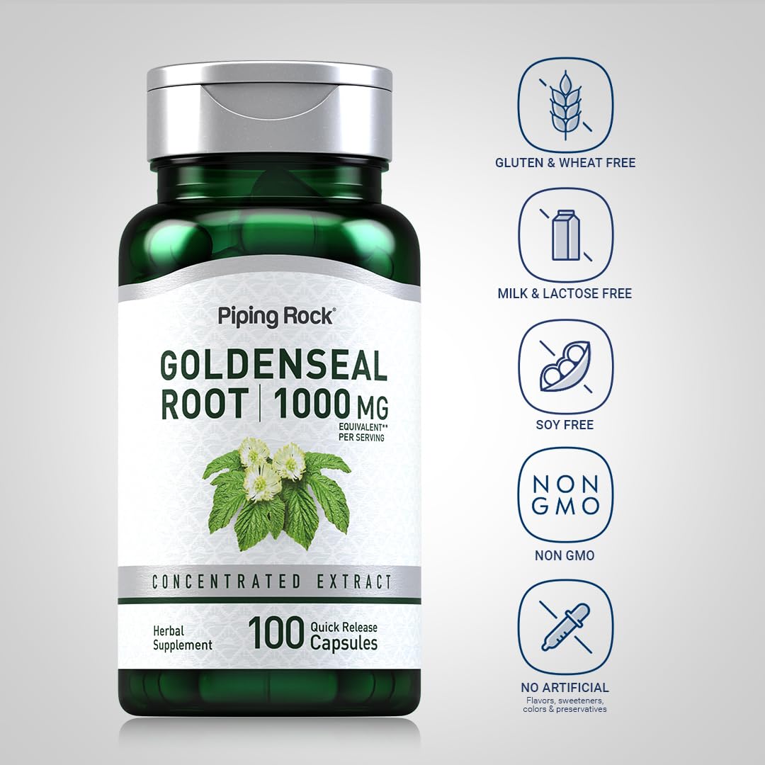 Piping Rock Goldenseal Root Capsules, 100