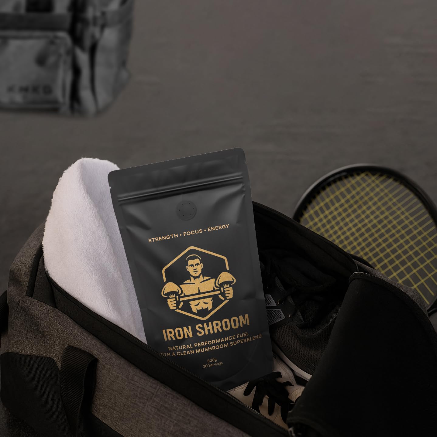Cognitive Brews Iron Shroom Mushroom Superblend Powder, Chocolate-Flavoured, Whey & Creatine, 10.5 oz