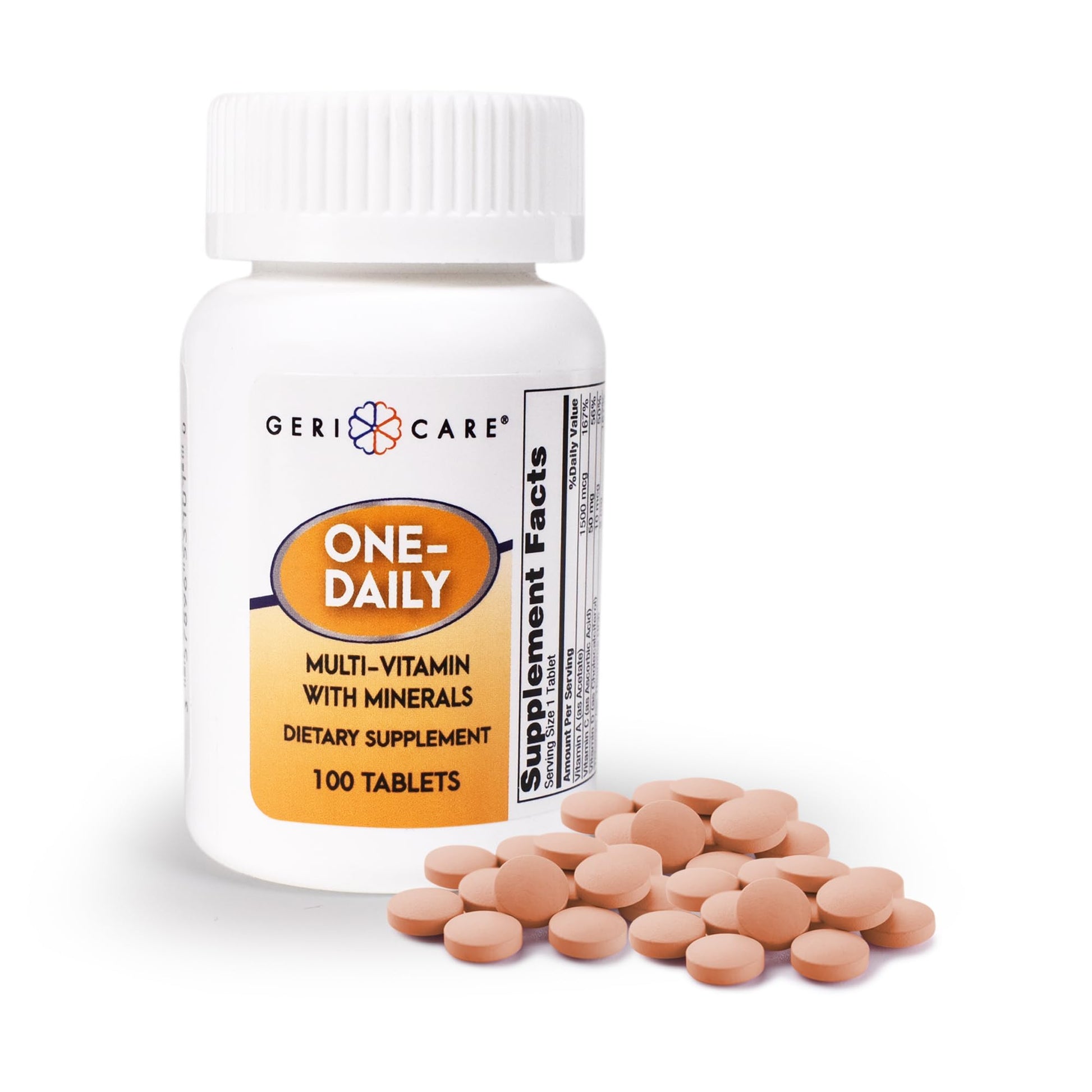 GeriCare One-Daily Multivitamins with Minerals for Men &amp; Women Tablets 100