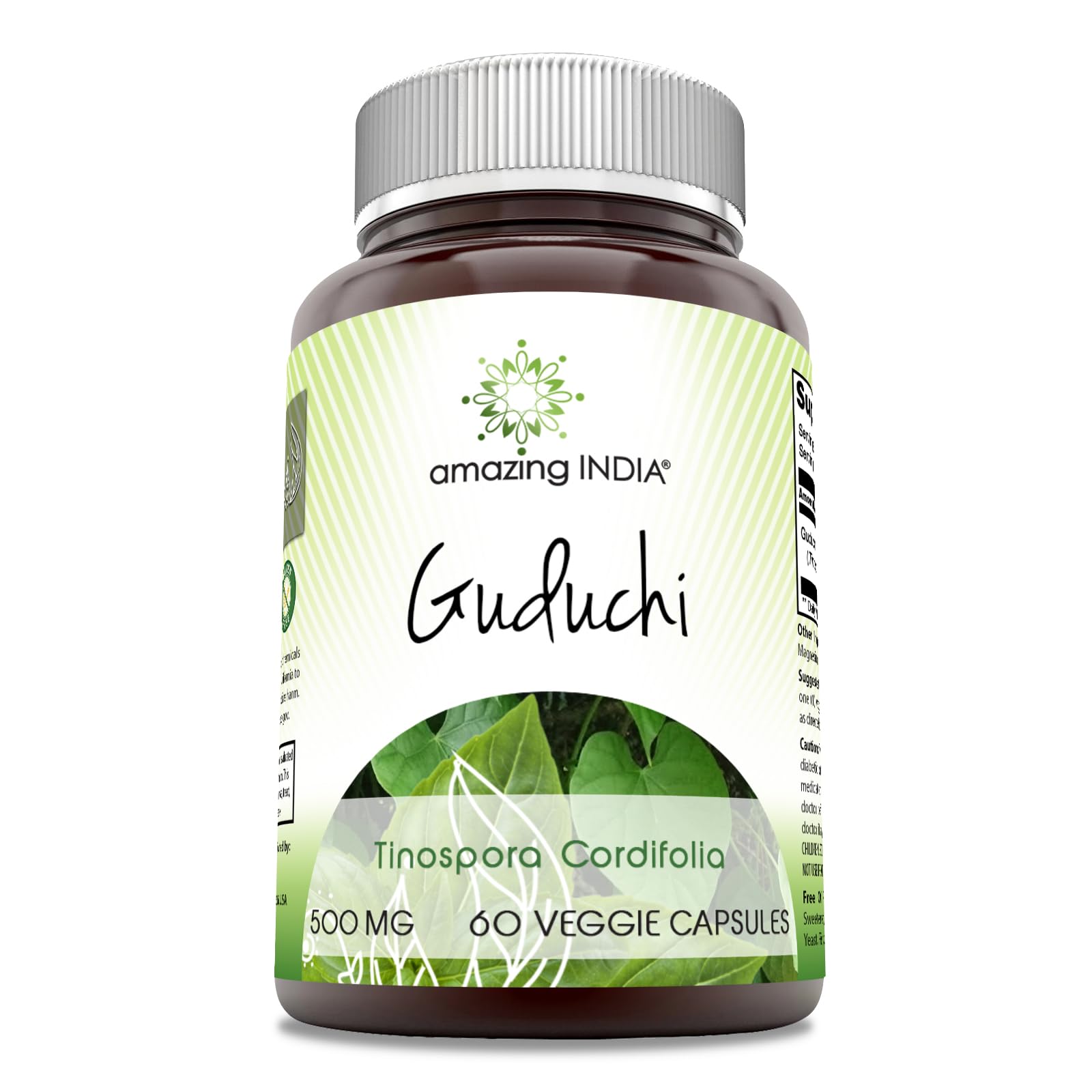 Amazing India Guduchi 500 mg Supplement Capsule, 60 Count