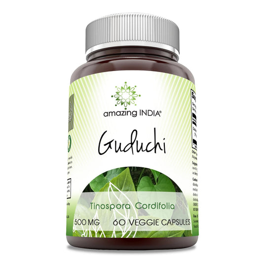 Amazing India Guduchi 500 mg Supplement Capsule, 60 Count
