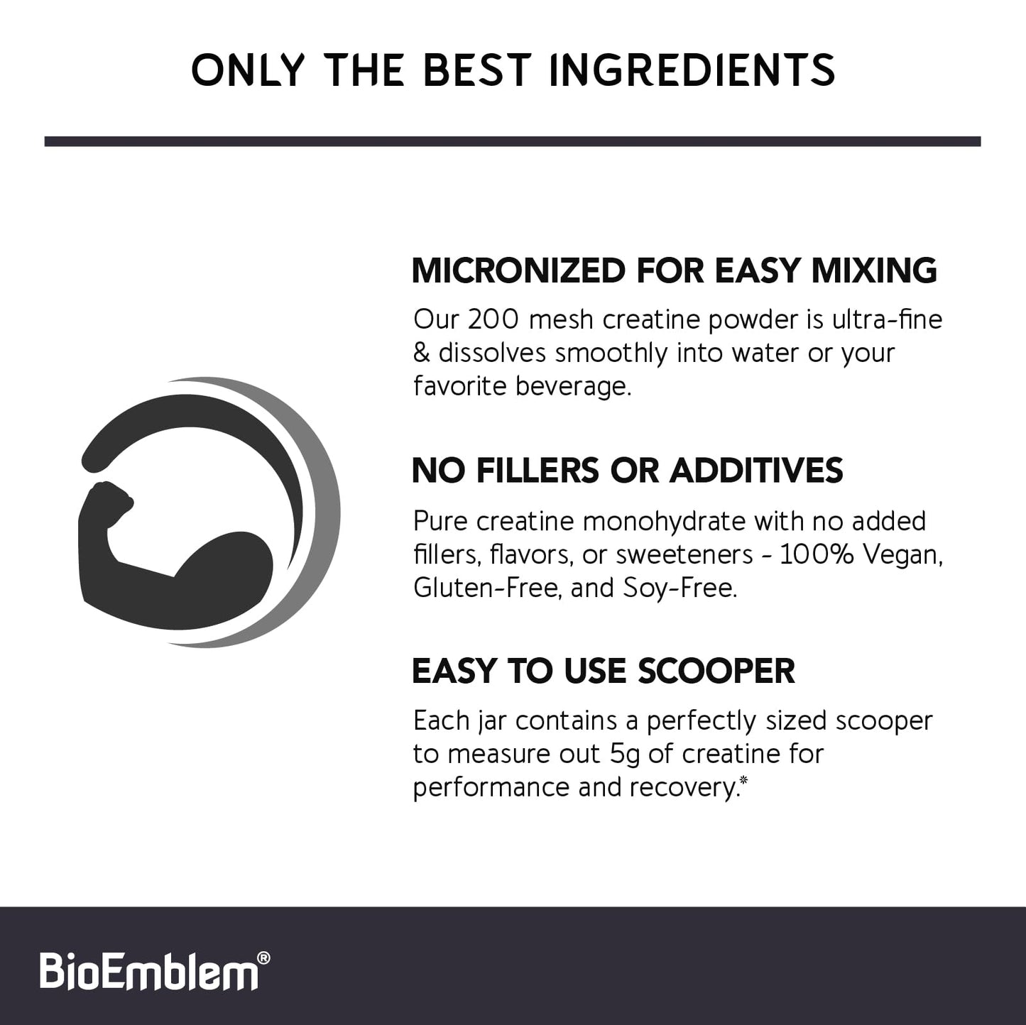 BioEmblem Creatine Monohydrate Powder 10.6
