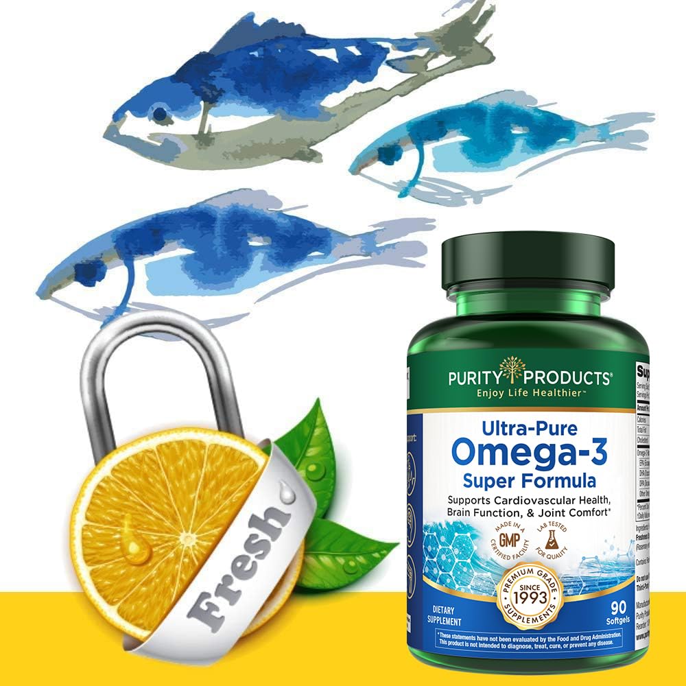 Purity Products Ultra Pure Omega 3 Super Formula Softgels, 90