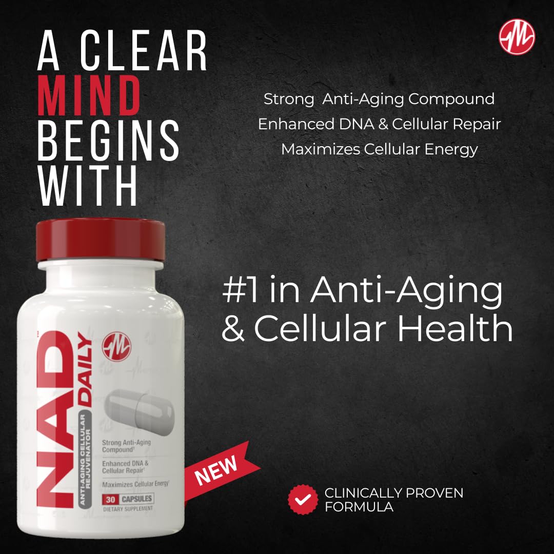 Metabolic Nutrition NAD Daily 150mg Anti-Aging Cellular Rejuvenator Capsules 30 Count