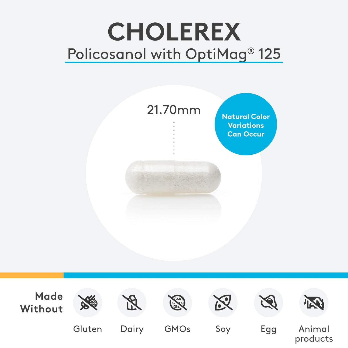 XYMOGEN CholeRex Policosanol with Magnesium Chelates 60 Capsules