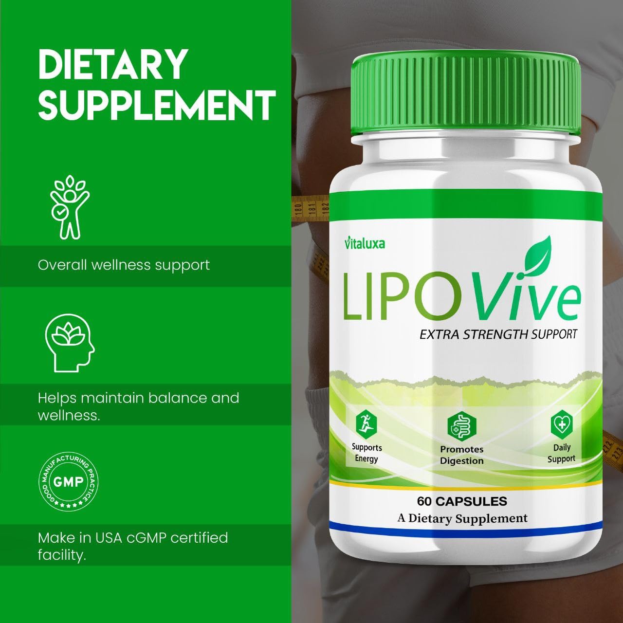 Vitaluxa Lipovive Capsules 120 Count