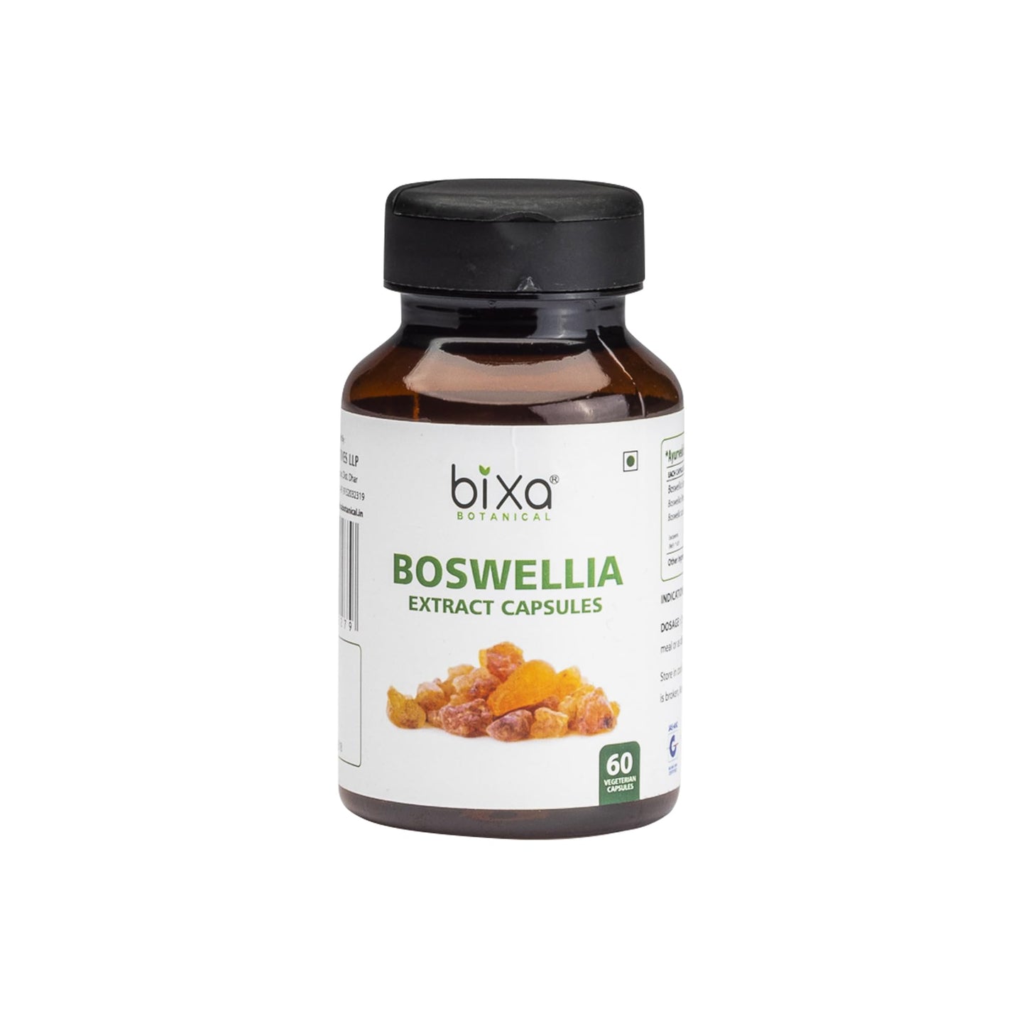 bixa BOTANICAL Boswellia Serrata Extract 65% Boswellic Acid Capsules 60 Count