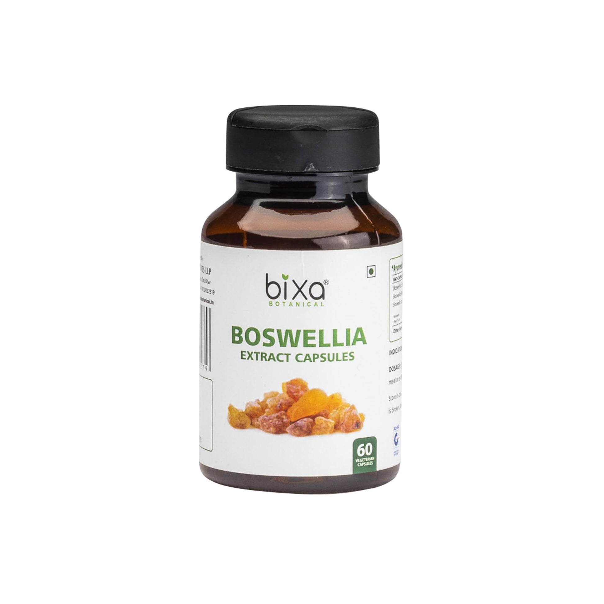 bixa BOTANICAL Boswellia Serrata Extract 65% Boswellic Acid Capsules 60 Count