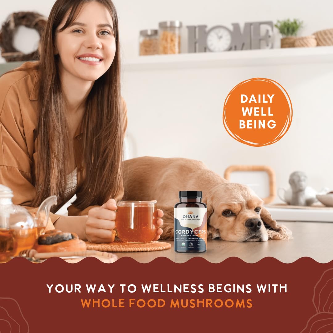 Ohana Mushrooms Cordyceps Capsule, 90 Capsules