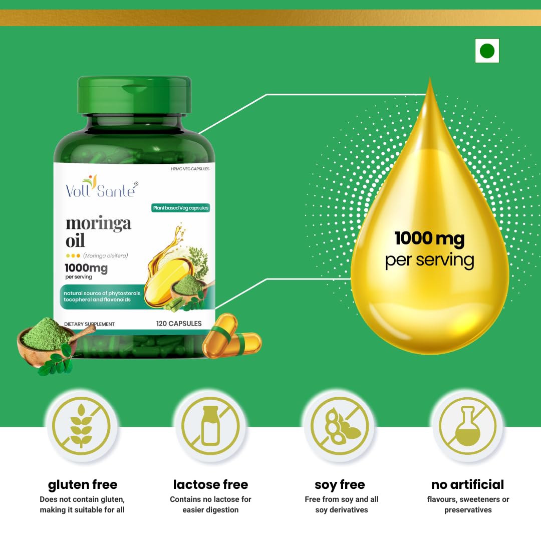 Voll Santé Moringa Oil Capsule 120 Veg Capsules