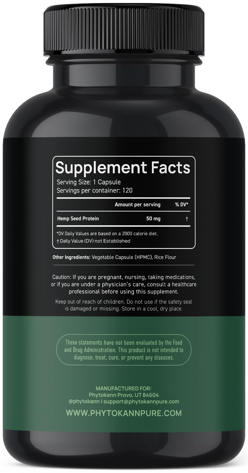 Phytokann Hemp Oil Capsules 120 Count