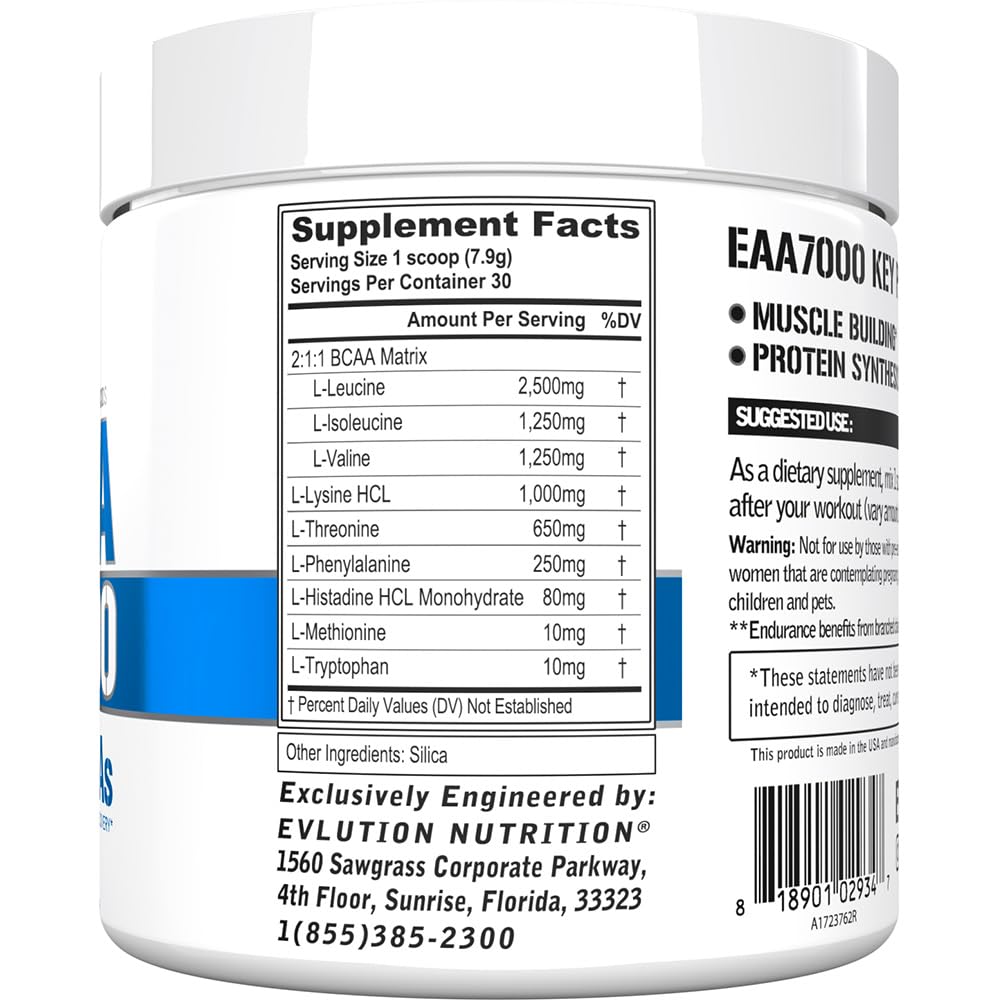 Evlution EAA Essential Amino Acids Powder 8.4 Ounce