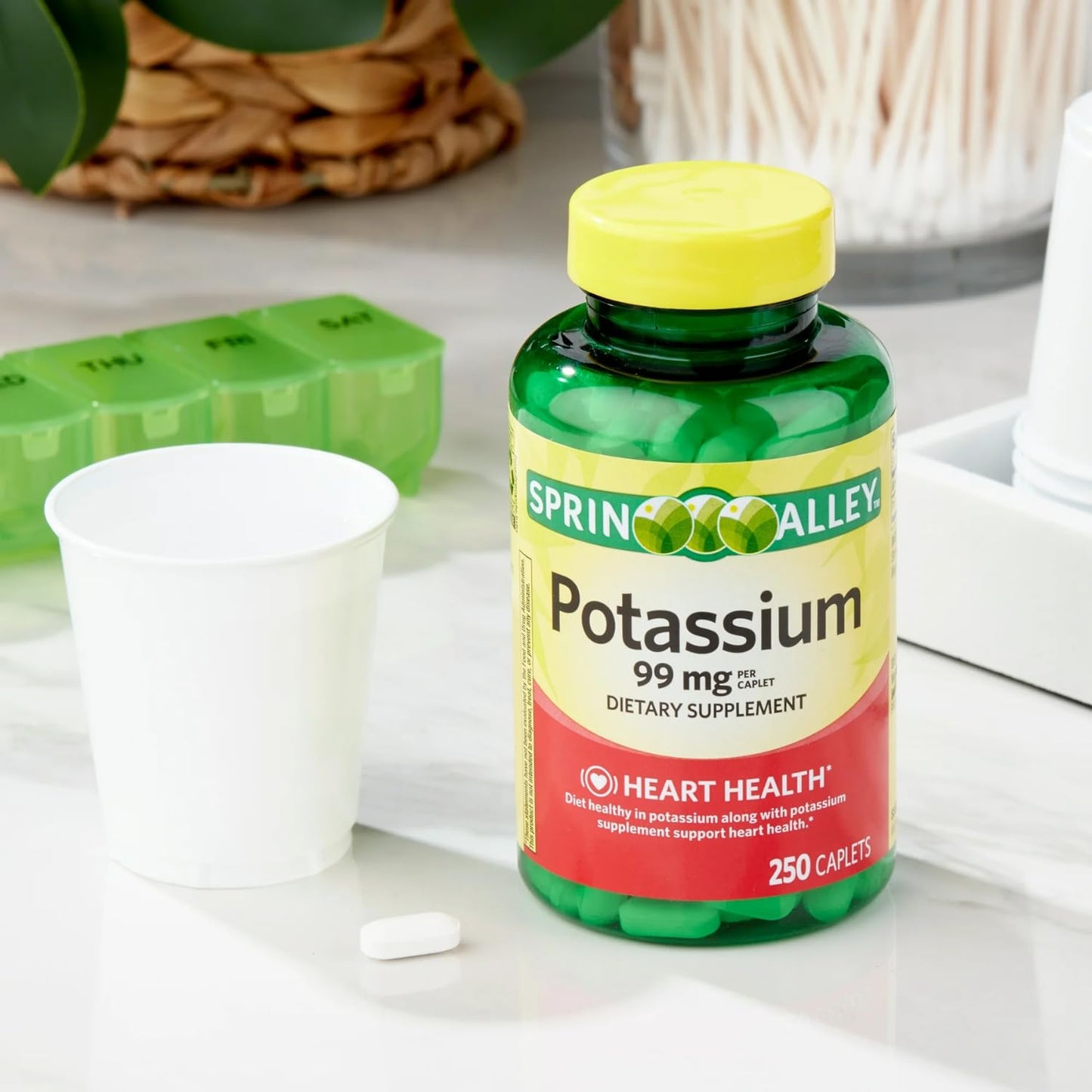 Generic Potassium Heart Health Supplement Caplets 99 mg, 250 Count