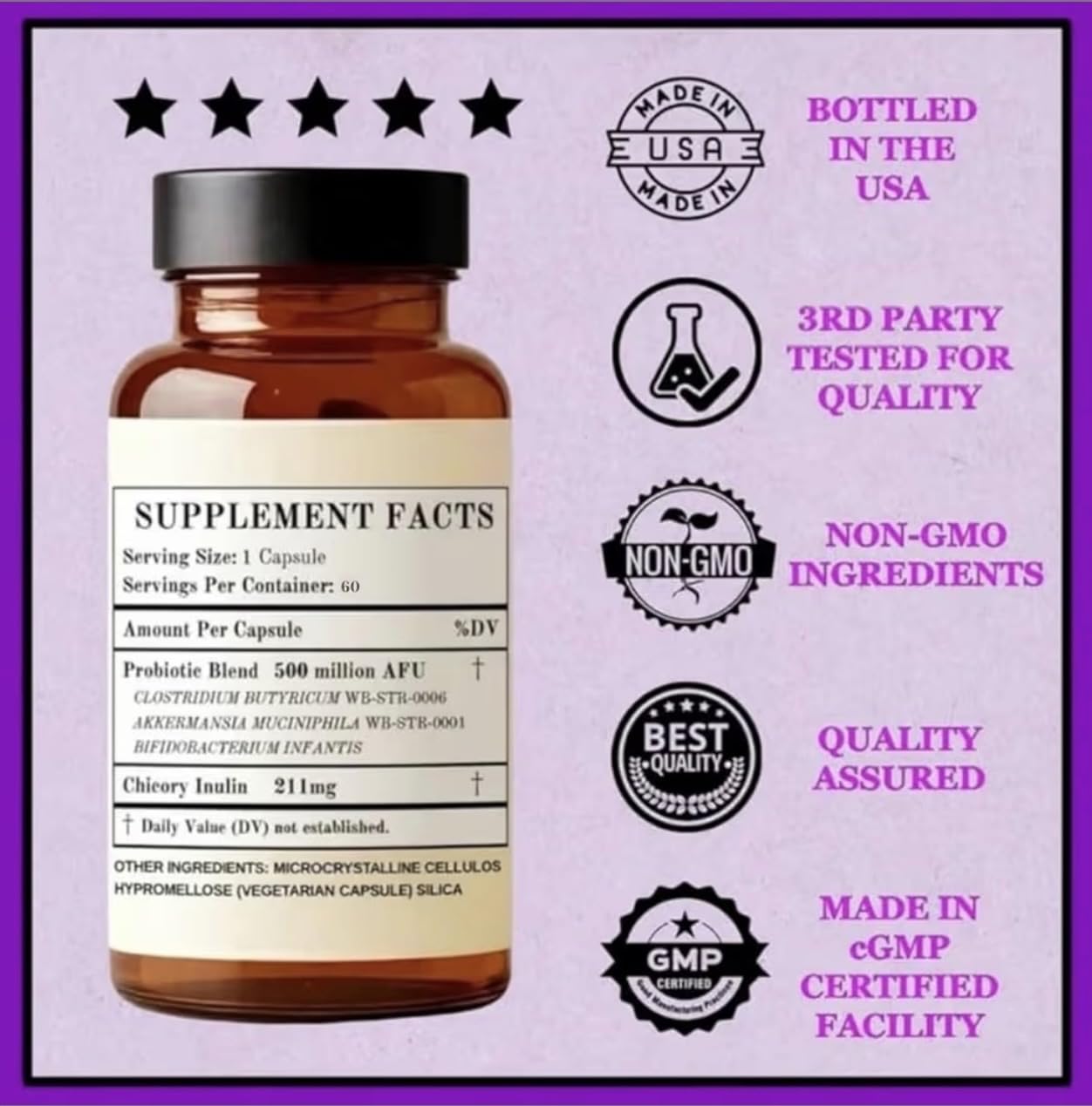 Electric Elixir GLP1 for Weight Loss For Women & Men with Akkermansia Capsule, 30 Capsules