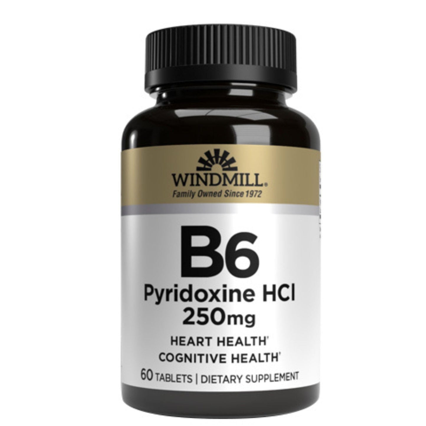 Windmill Vitamin B-6 250 mg Tablets, 60 Tablets