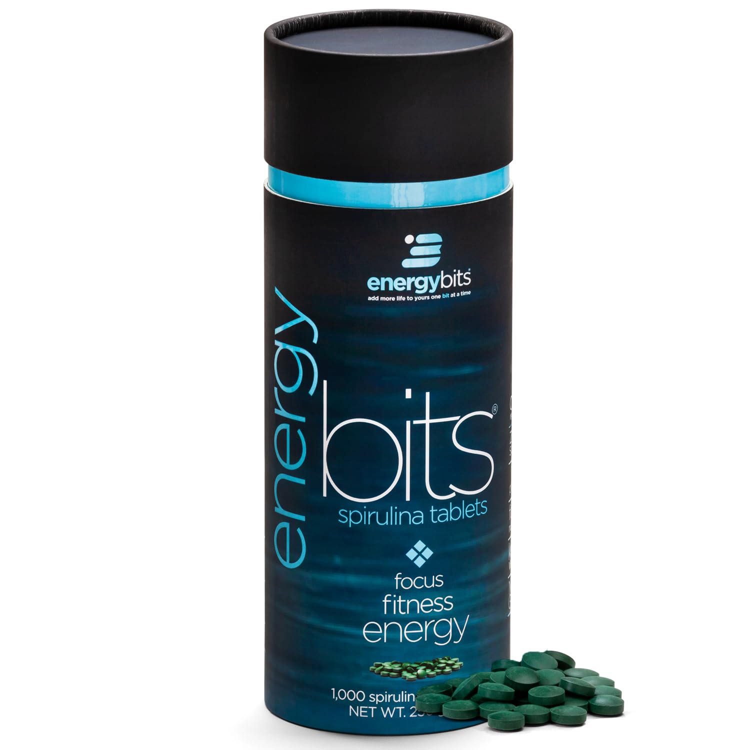 ENERGYBITS Organic Spirulina Tablets 1000
