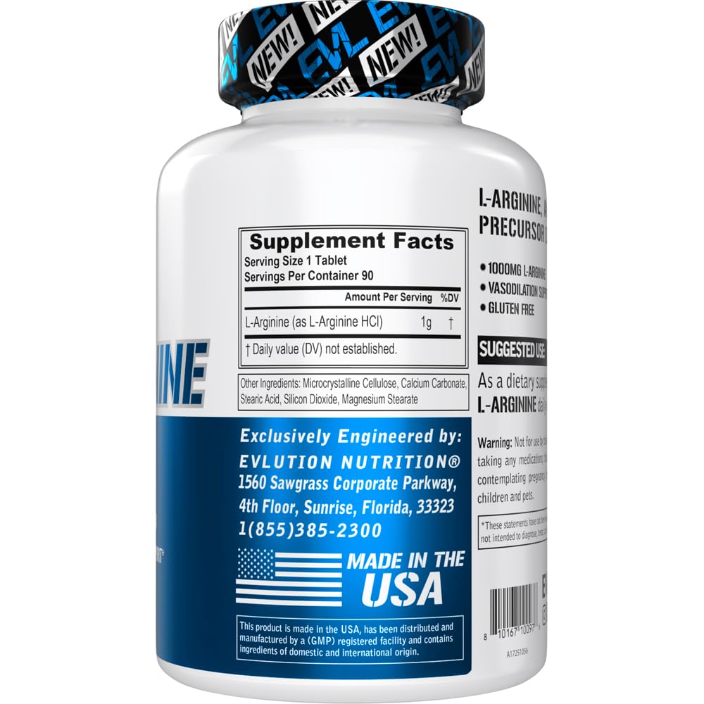 Evlution L-Arginine Capsule, 90 Count