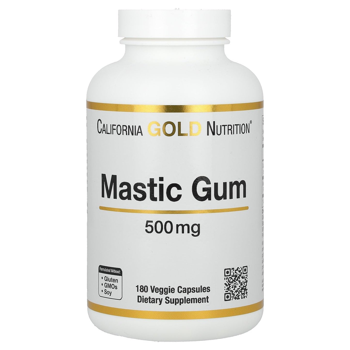 California Gold Nutrition Mastic Gum 500 mg Veggie Capsules, 180 Count