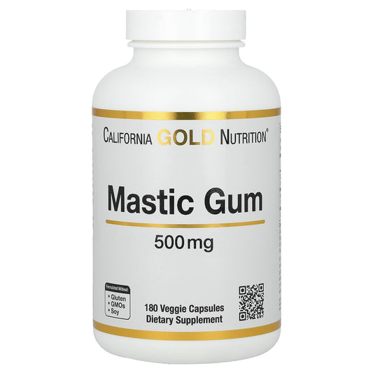 California Gold Nutrition Mastic Gum 500 mg Veggie Capsules, 180 Capsules