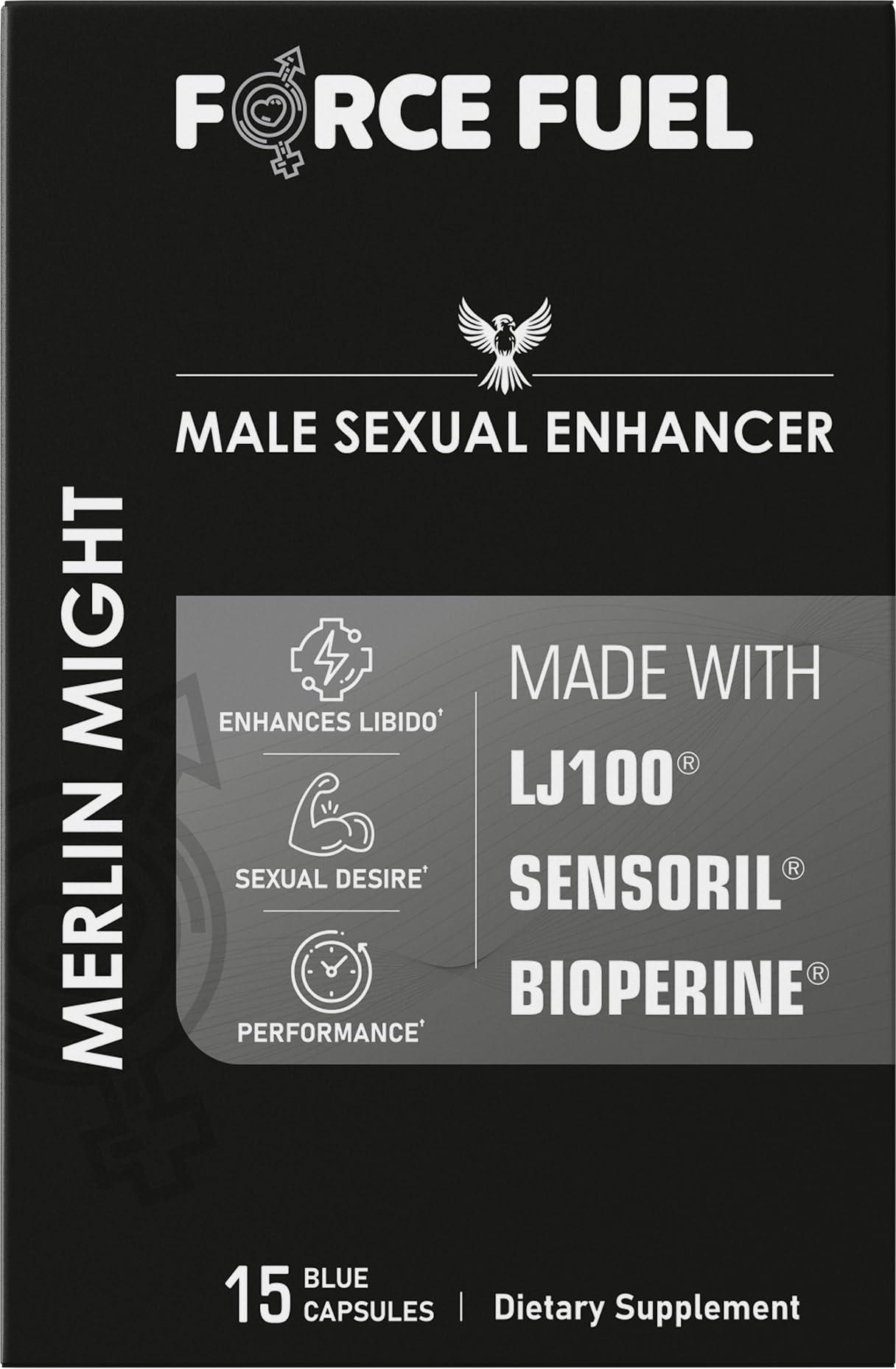FORCE FUEL Merlin Might Sex Pills for Men Capsule 15 Count