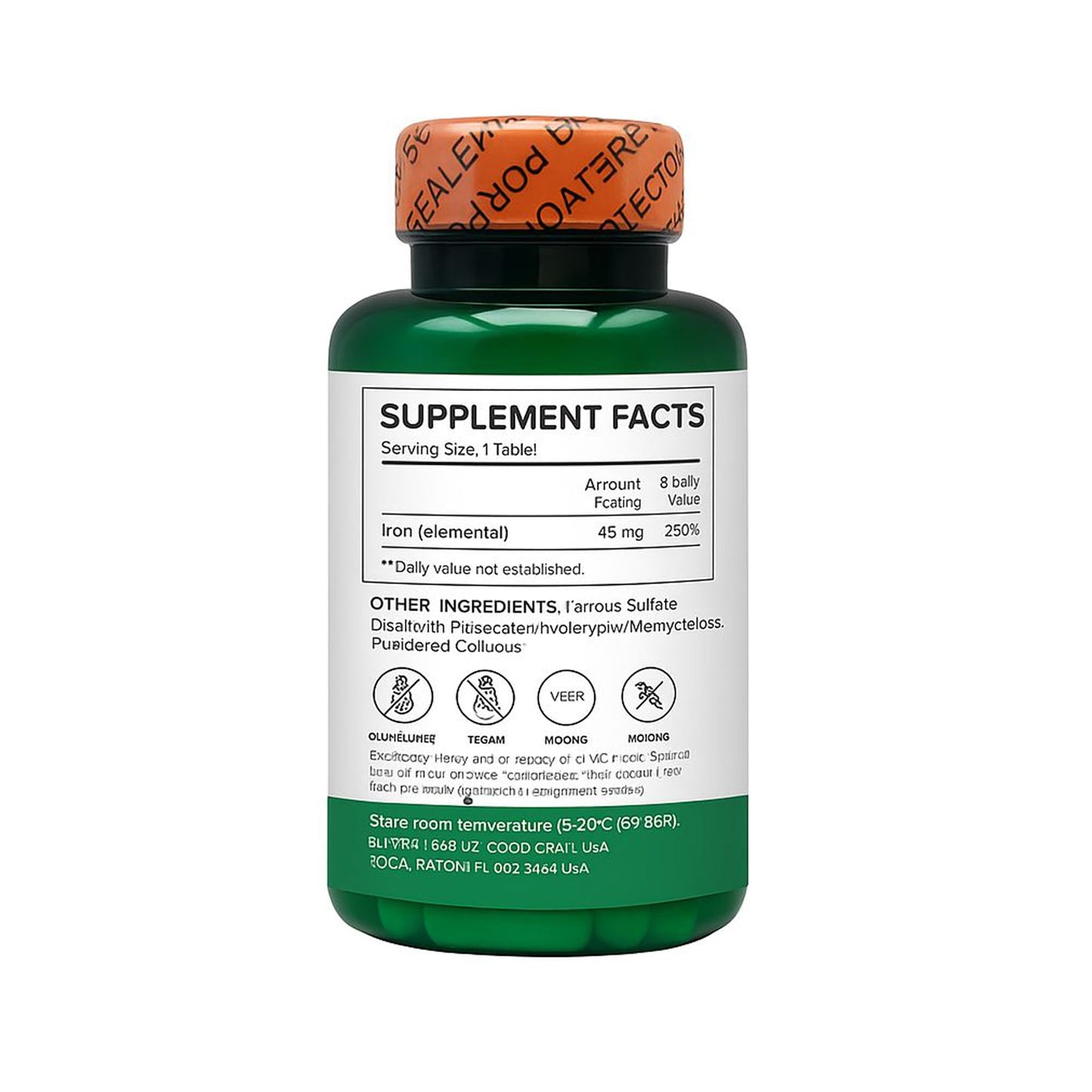 H4U Slow Release Iron Supplement Tablet 30 Count