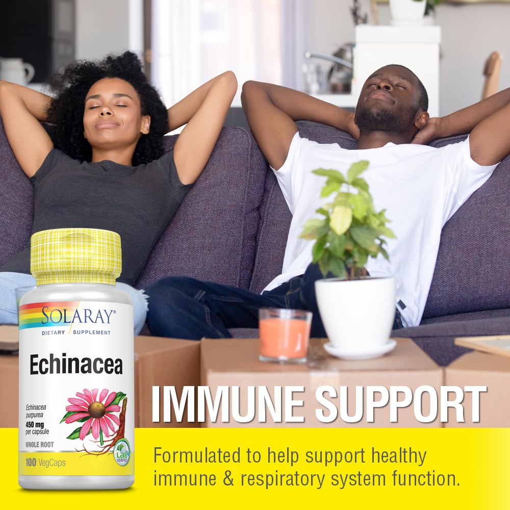 Solaray Echinacea Root Capsules 100 Count