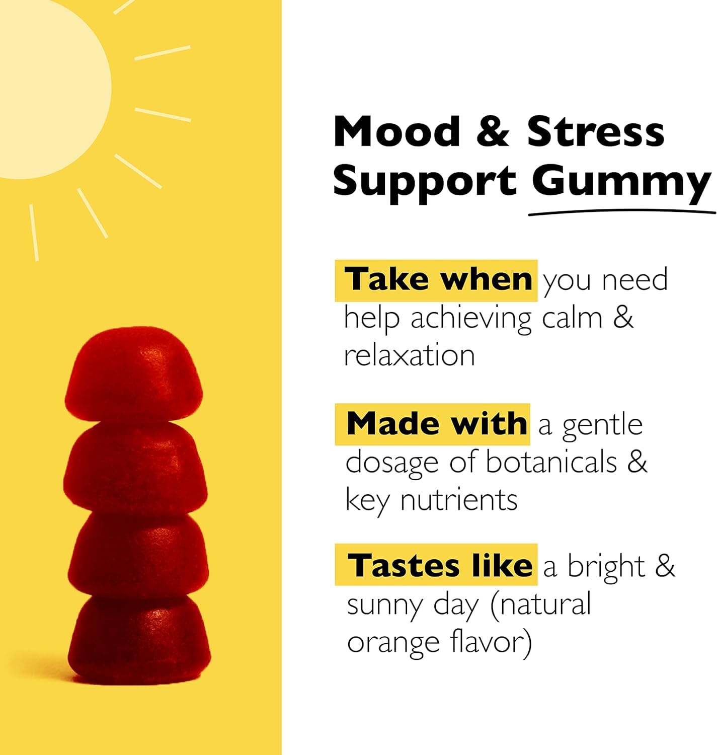 RESCUE Bach Plus Mood & Stress Support Gummies, 3 Pack, 180 Count