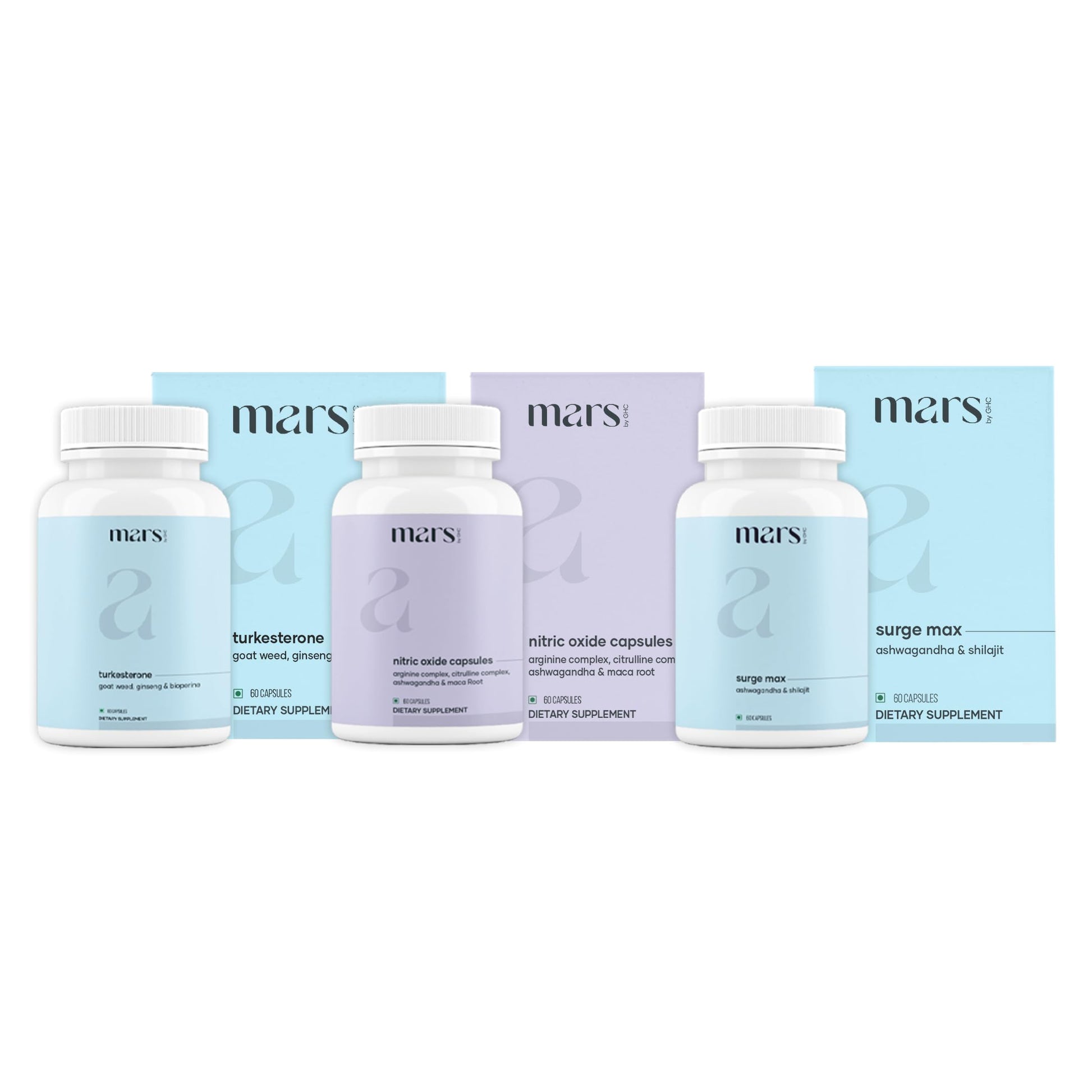 Mars by GHC ZenFlow Bundle Advanced Nitric Oxide, Ashwagandha & Turkesterone Capsules, Pack of 1