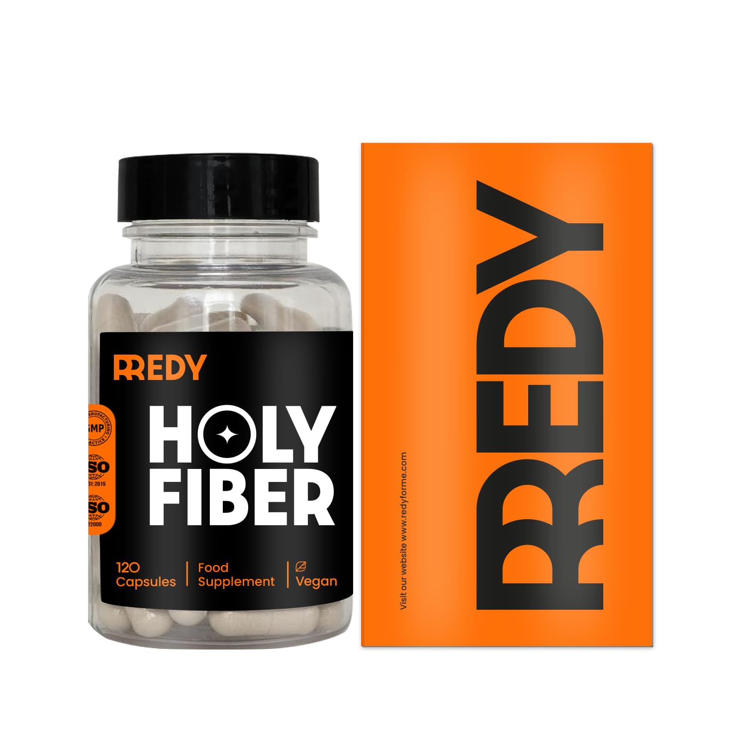 REDY 4-in-1 Premium Blend Psyllium Husk, Aloe Vera, Chia Seeds, Flaxseeds Fiber Supplement for Men Capsules 120