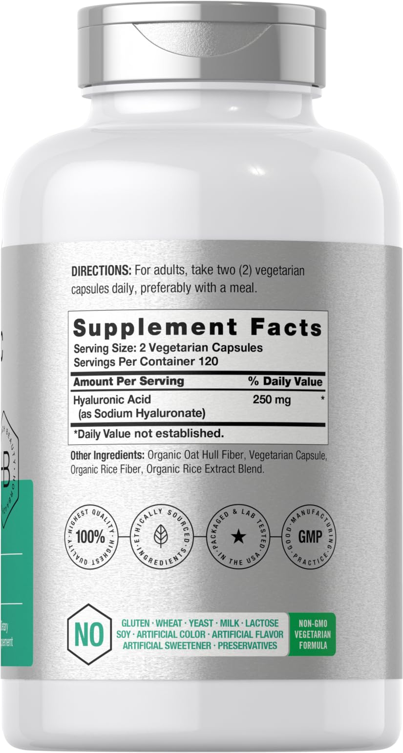 Horbäach Hyaluronic Acid Capsules 250 mg, 240 Count