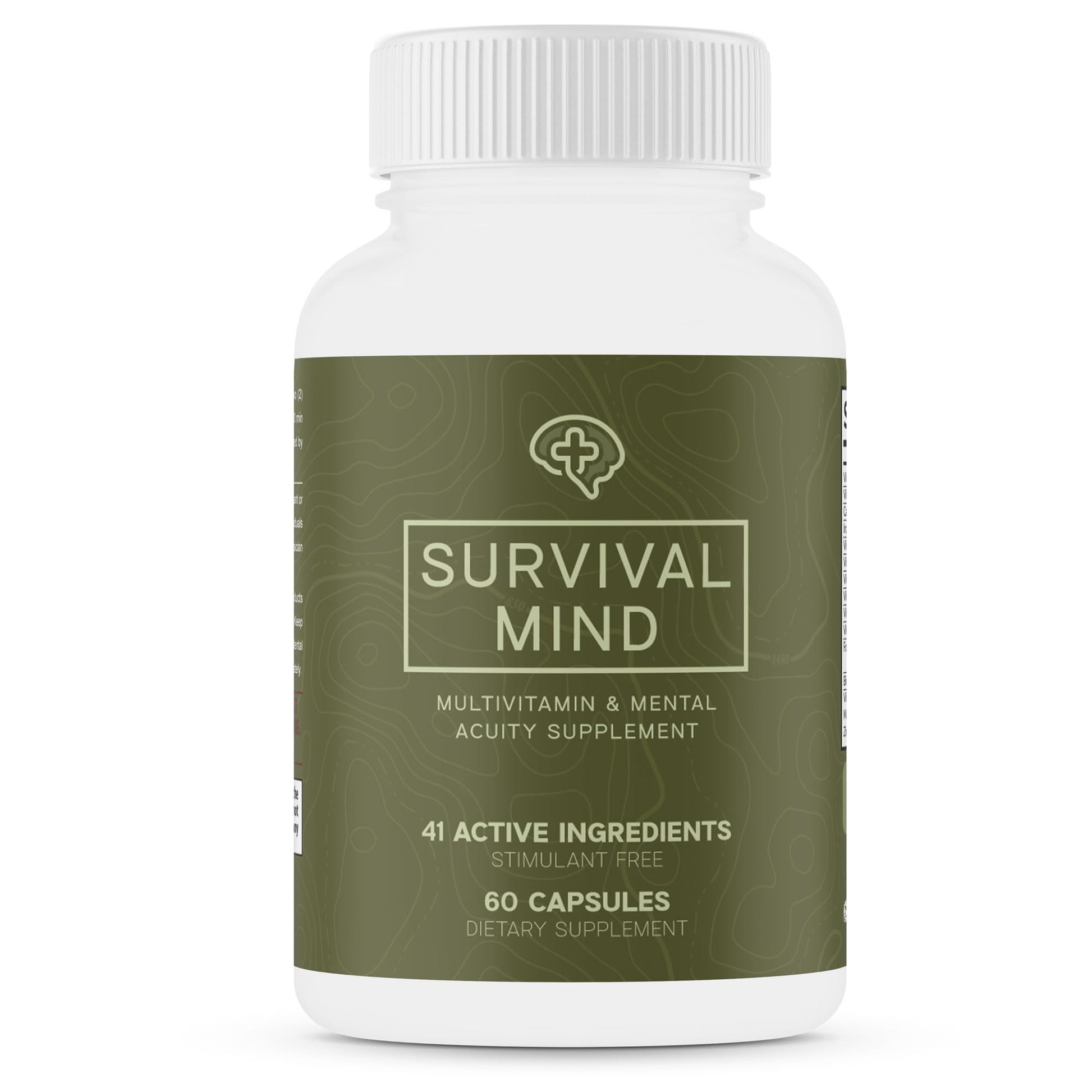 TerraForm Nutrition Survival Mind Multivitamin and Cognitive Booster Capsules, 60 Count