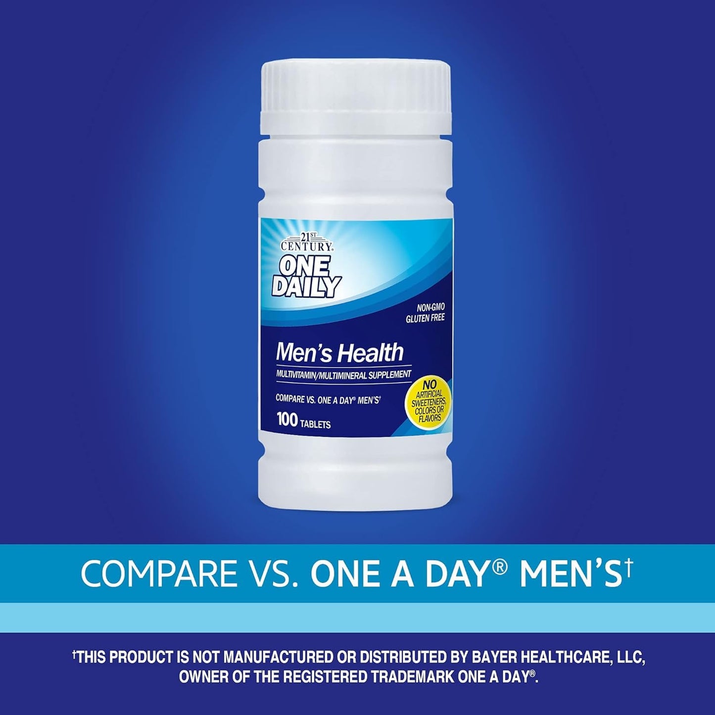 21st Century Men's Health One Daily Multivitamin Multimineral Supplement Tablets, 200 Count