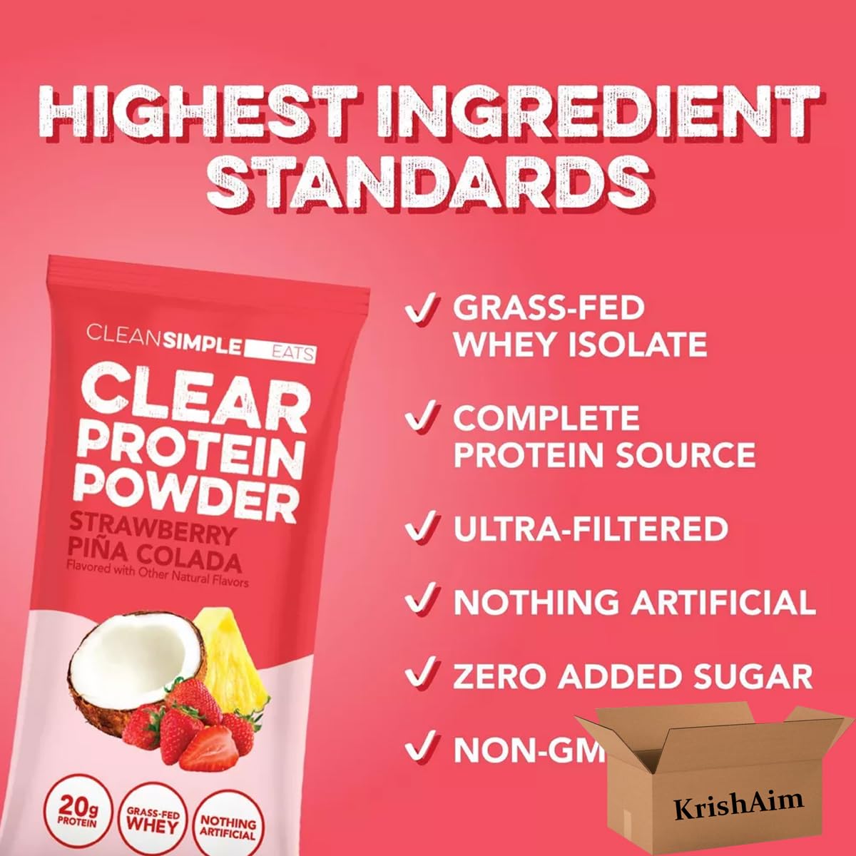 Generic Clean Simple Eats Protein Powder Strawberry Pina Colada, 3.92 oz