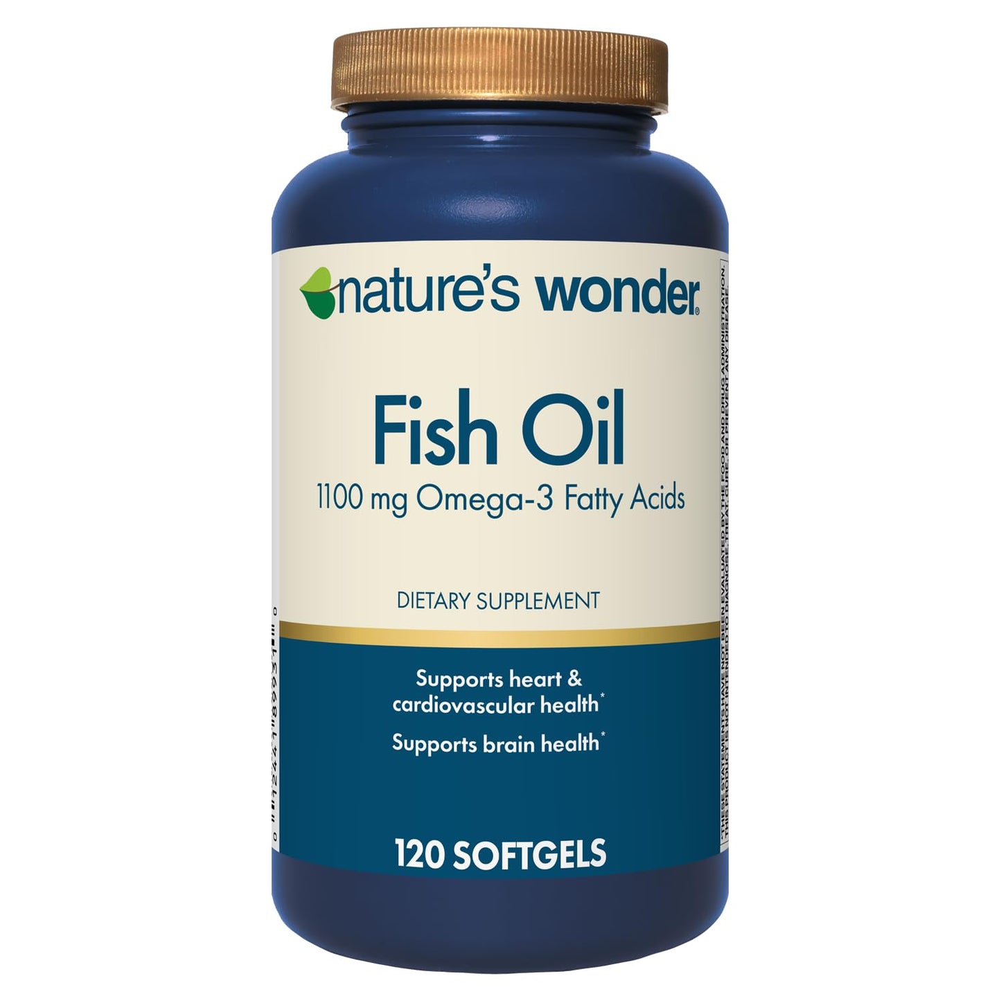 Nature's Wonder Fish Oil 1100mg Omega-3 Softgels, 120 Count